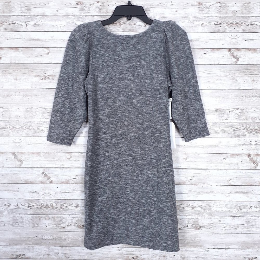 Leith Puff Sleeve Mini Dress XXS Grey Melange 491 - Picture 2 of 5